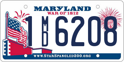 MD license plate 1MD6208