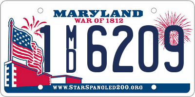 MD license plate 1MD6209