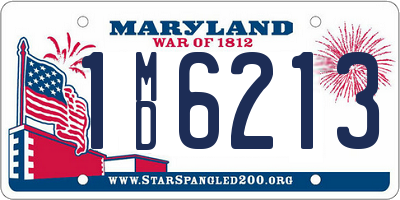 MD license plate 1MD6213