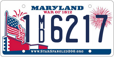 MD license plate 1MD6217