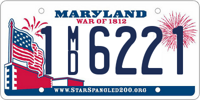 MD license plate 1MD6221