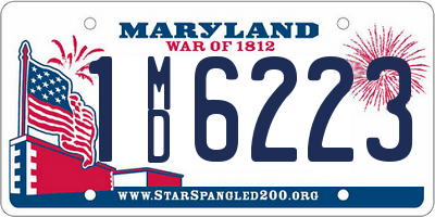 MD license plate 1MD6223