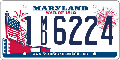 MD license plate 1MD6224