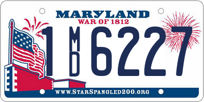 MD license plate 1MD6227