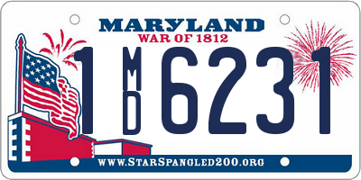 MD license plate 1MD6231