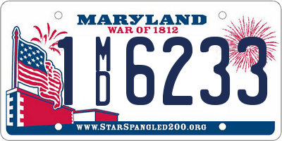 MD license plate 1MD6233