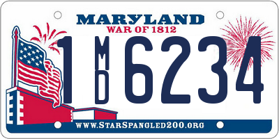 MD license plate 1MD6234