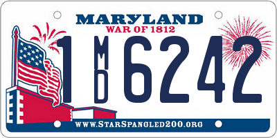 MD license plate 1MD6242