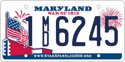 MD license plate 1MD6245