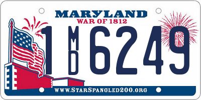 MD license plate 1MD6249