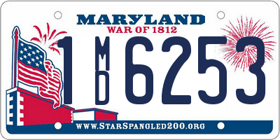 MD license plate 1MD6253