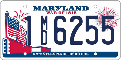 MD license plate 1MD6255