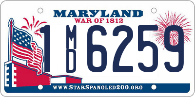 MD license plate 1MD6259