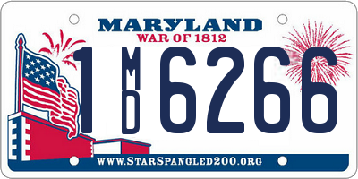 MD license plate 1MD6266