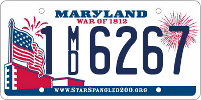 MD license plate 1MD6267