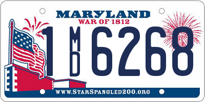 MD license plate 1MD6268