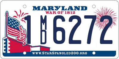 MD license plate 1MD6272