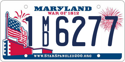 MD license plate 1MD6277