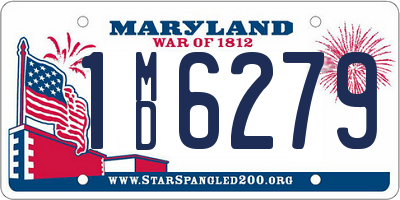 MD license plate 1MD6279