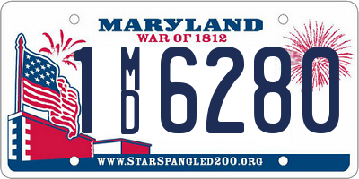 MD license plate 1MD6280