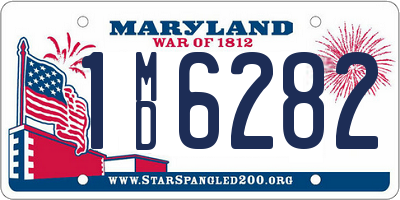 MD license plate 1MD6282