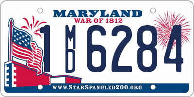 MD license plate 1MD6284