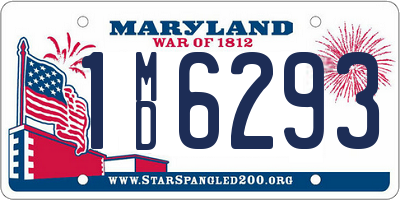 MD license plate 1MD6293