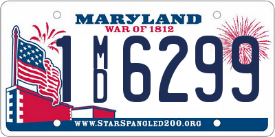 MD license plate 1MD6299