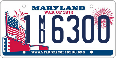 MD license plate 1MD6300