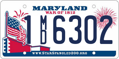 MD license plate 1MD6302