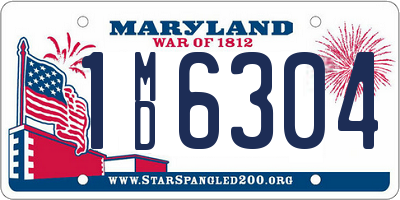 MD license plate 1MD6304