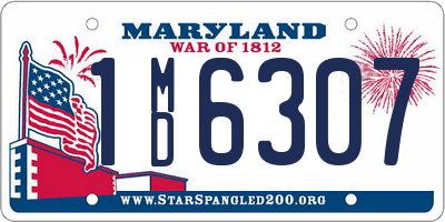 MD license plate 1MD6307