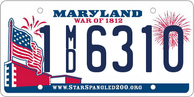 MD license plate 1MD6310