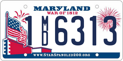 MD license plate 1MD6313