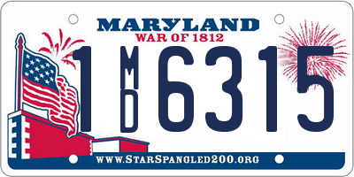 MD license plate 1MD6315