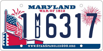 MD license plate 1MD6317