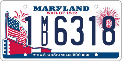 MD license plate 1MD6318