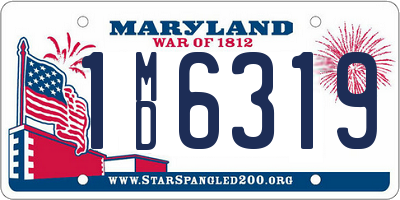 MD license plate 1MD6319