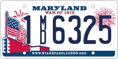 MD license plate 1MD6325