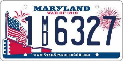 MD license plate 1MD6327