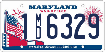 MD license plate 1MD6329