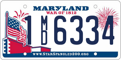 MD license plate 1MD6334