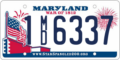 MD license plate 1MD6337