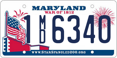 MD license plate 1MD6340