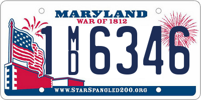 MD license plate 1MD6346