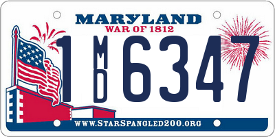 MD license plate 1MD6347