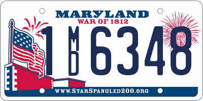 MD license plate 1MD6348