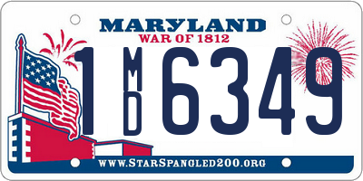 MD license plate 1MD6349