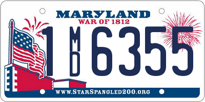 MD license plate 1MD6355