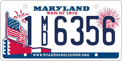 MD license plate 1MD6356